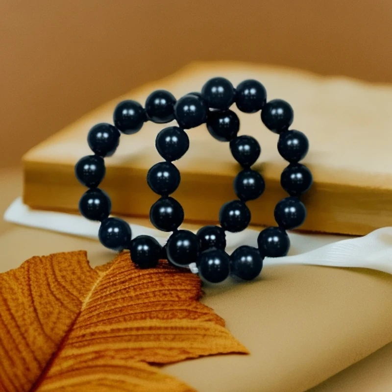 和田玉新疆纯墨青花籽卡16圆珠手串多样性发货拍一发一