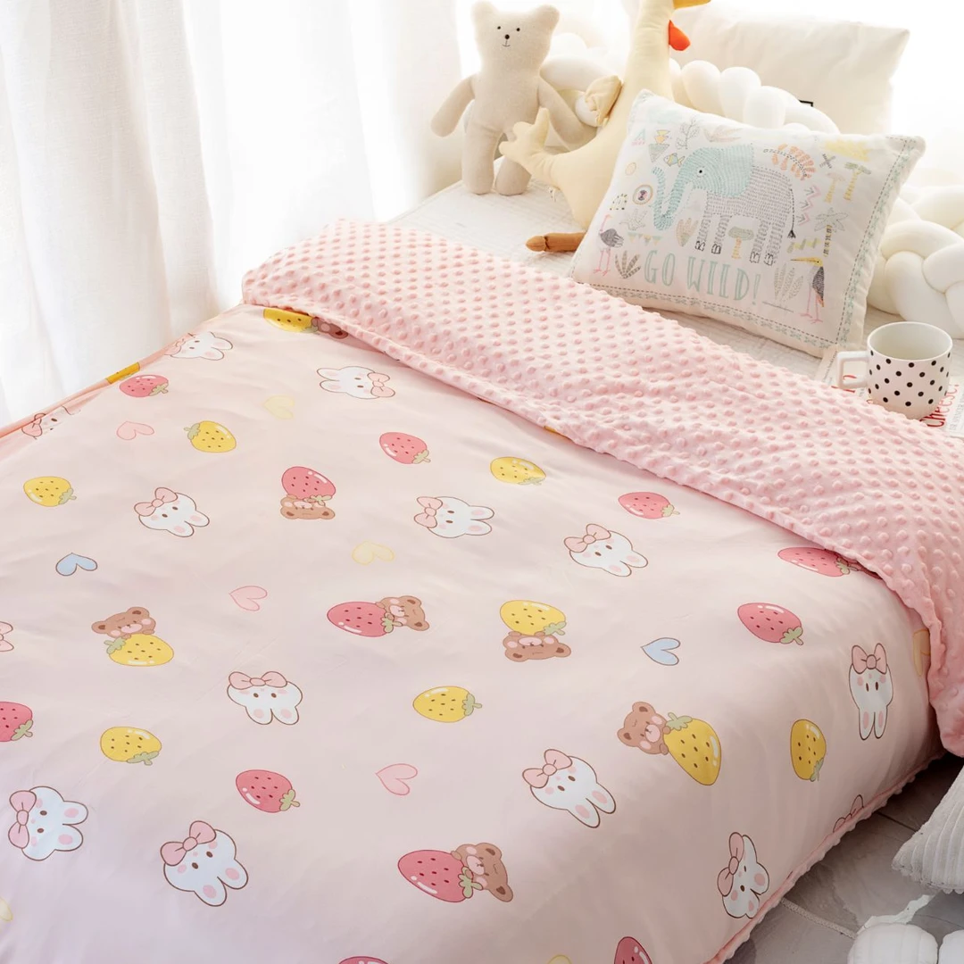 【清仓季】可机洗儿童豆豆被子四季通用婴幼儿园春秋冬加绒被芯抗菌