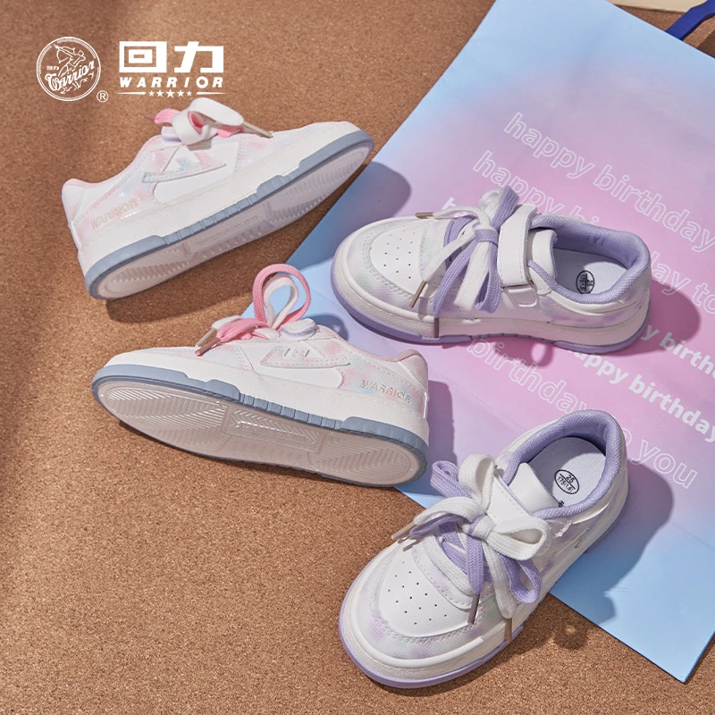 Warrior/回力童鞋MX儿童小白鞋春秋板鞋女童运动鞋WZTH-0869女款