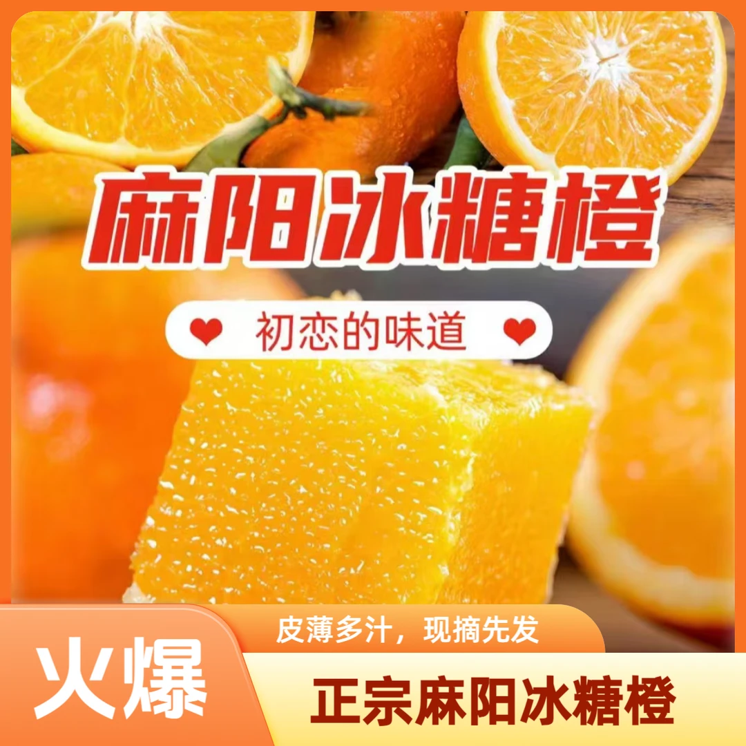 【现摘5斤装】麻阳冰糖橙超甜多汁皮薄橙子手剥橙新鲜采摘产地直发