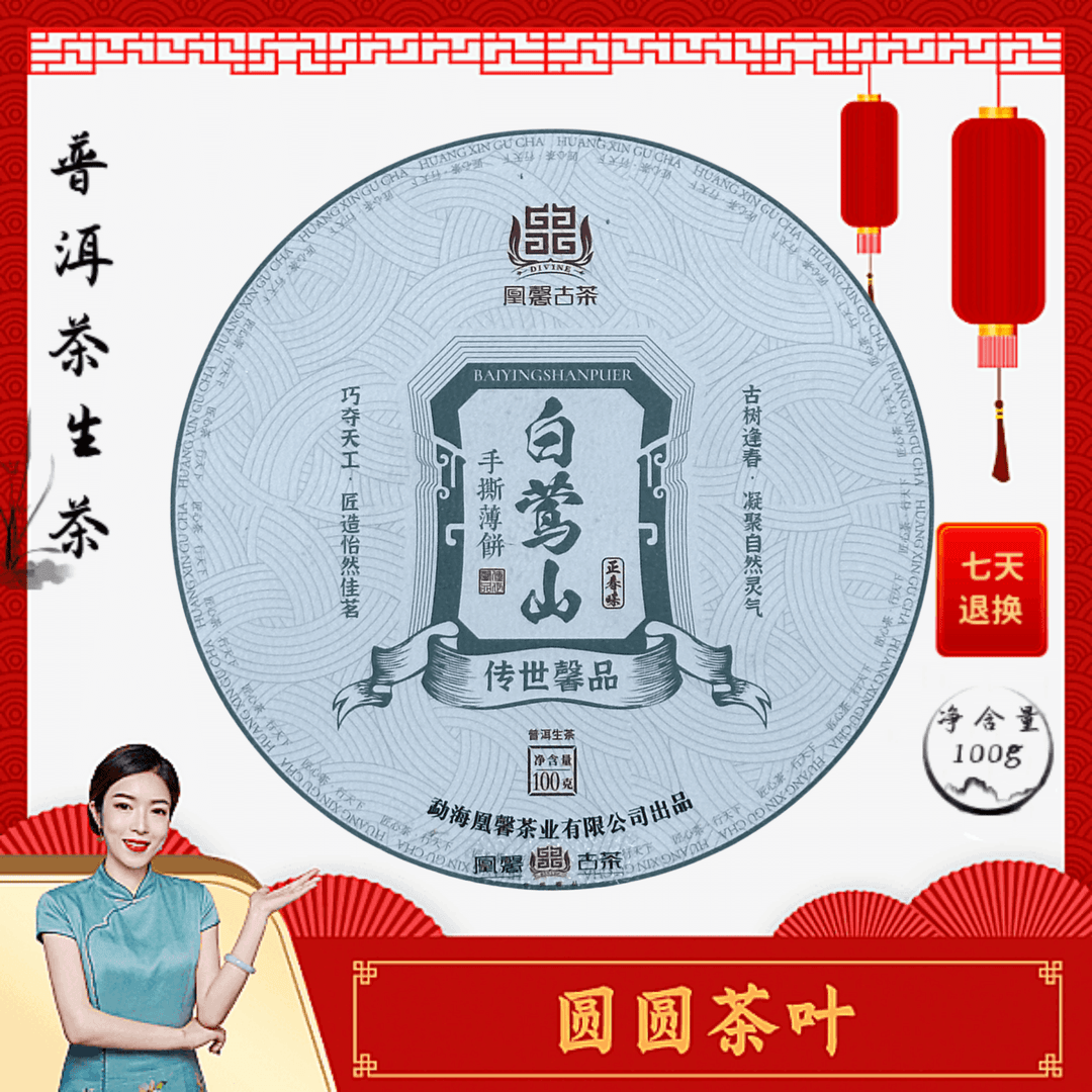 云南普洱生茶 回甘耐泡 白莺山手撕饼 顺滑回味