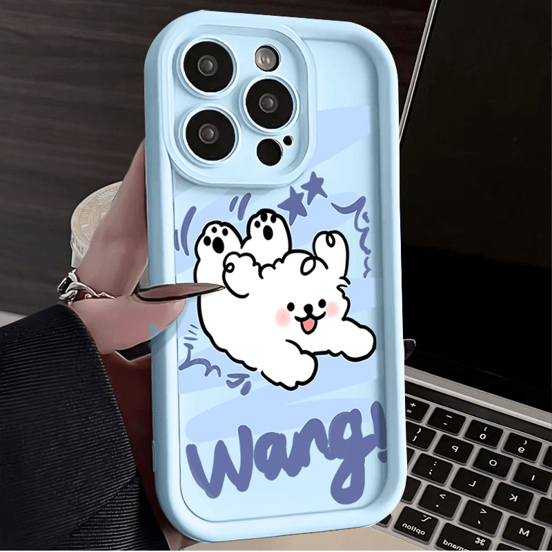 欢乐小狗苹果15手机壳iphone14promax硅胶13pro网红12高级11全包