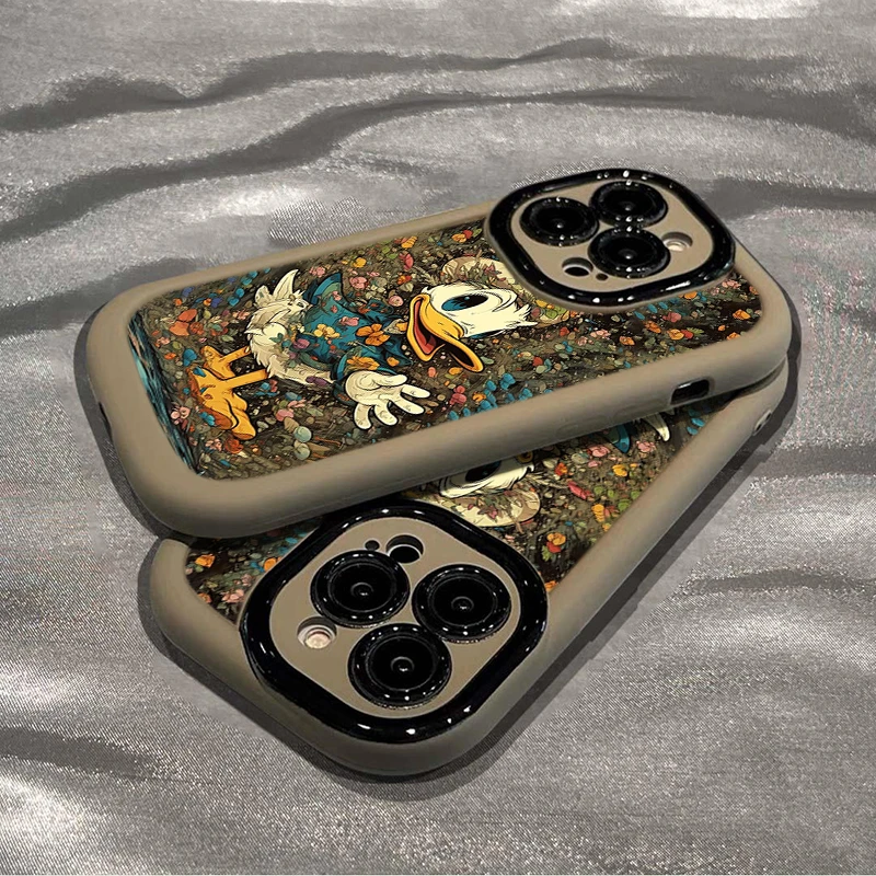 ins可爱唐老鸭适用iPhone15/14promax手机壳xr苹果13/12/11泡芙壳