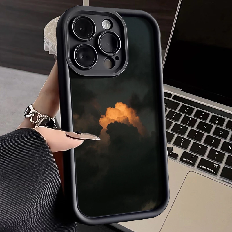 黑压云苹果15promax手机壳iPhone14创意13PRO全包防摔11/12软壳xr