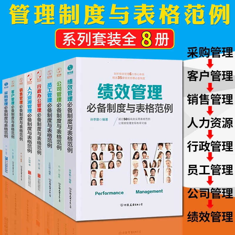 公司管理系列（全8册）绩效管理制度人力资源六大模块管理者书籍