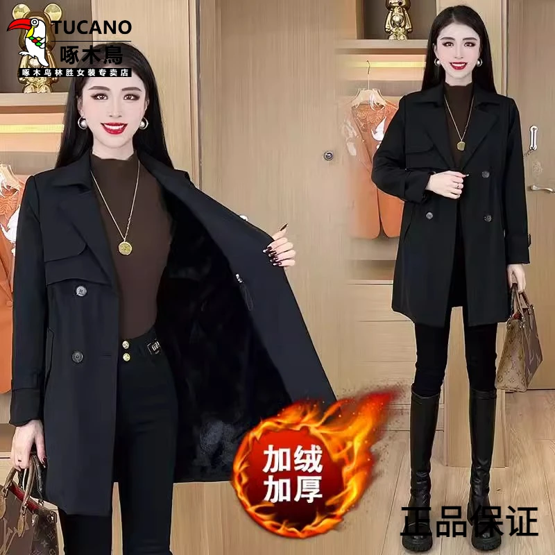 风衣外套女中长款2025秋季新款时尚收腰英伦风显瘦气质休闲大衣潮