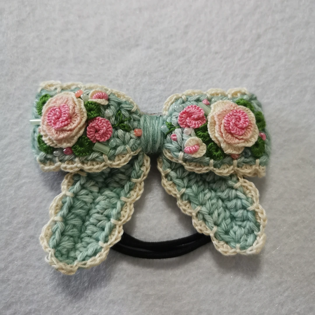 手工钩织，刺绣小饰品，发绳，发夹，发箍等等