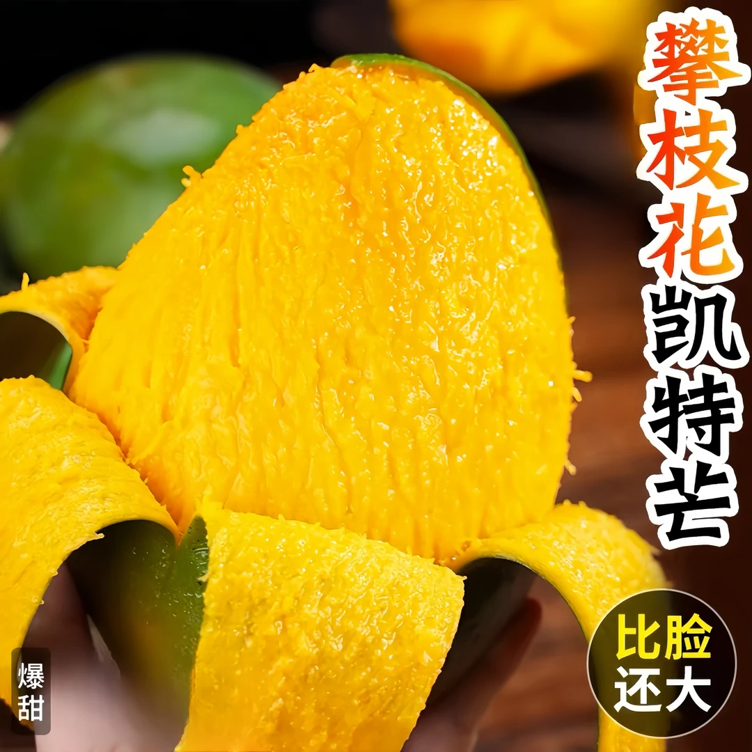 四川攀枝花凯特芒果特大芒果新鲜芒果热带水果食用香甜多汁放软吃