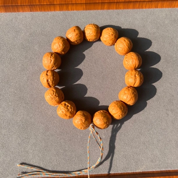 奶油皮野生小核桃光头尺寸20mm黄金尺寸手串