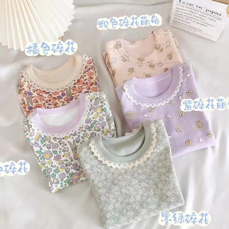 女童秋衣秋裤套装一体加绒加厚保暖内衣儿童校服神器家居服睡衣