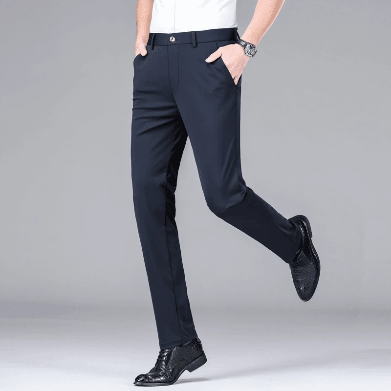 【轻奢正品】专柜轻薄透气轻奢冰丝垂感西裤柔顺亲肤透气商务休闲裤