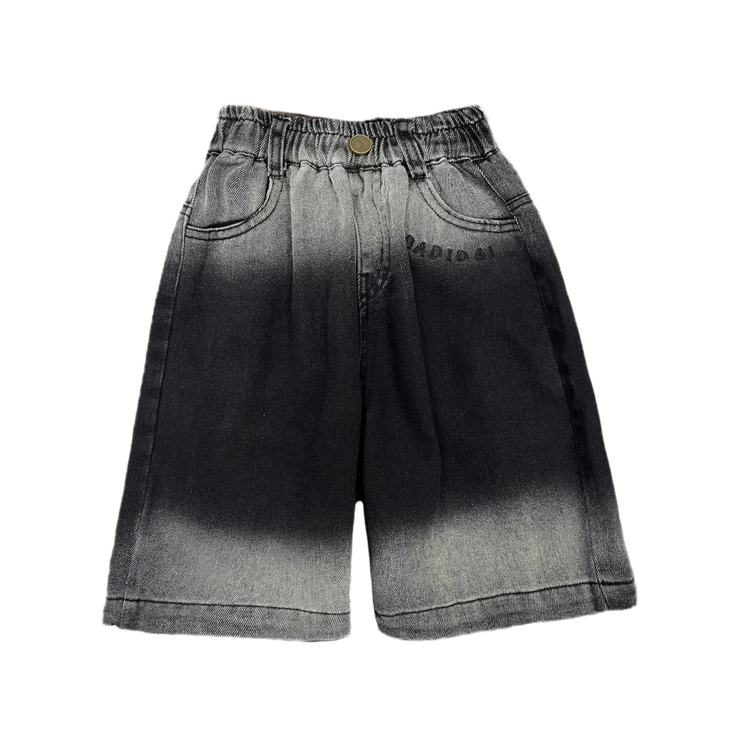 dadida/嗒嘀嗒夏季男童弹力牛仔六分裤中大童薄款裤子&843181751