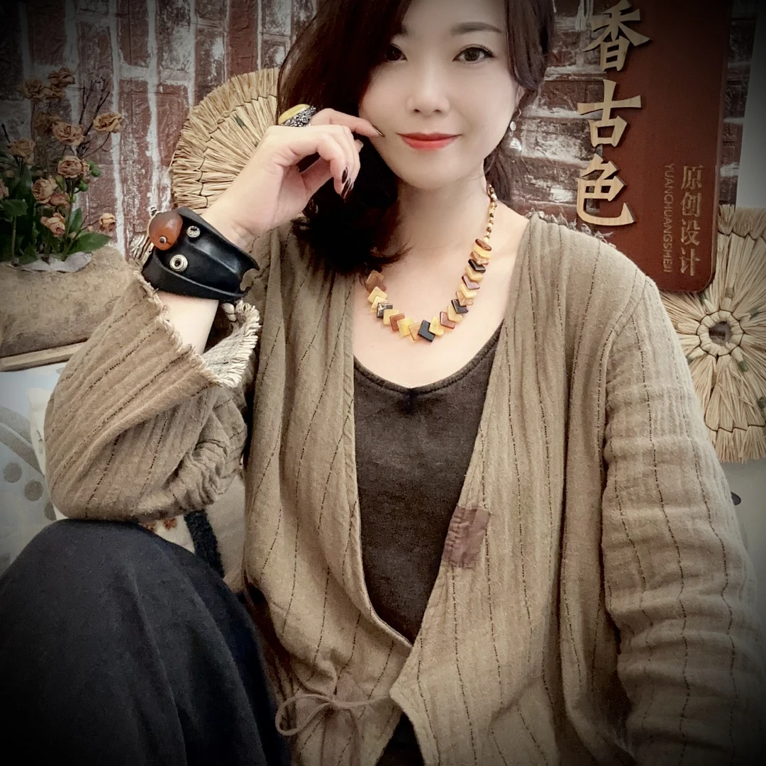 【古香古色】复古蜜蜡琥珀项链（45cm）