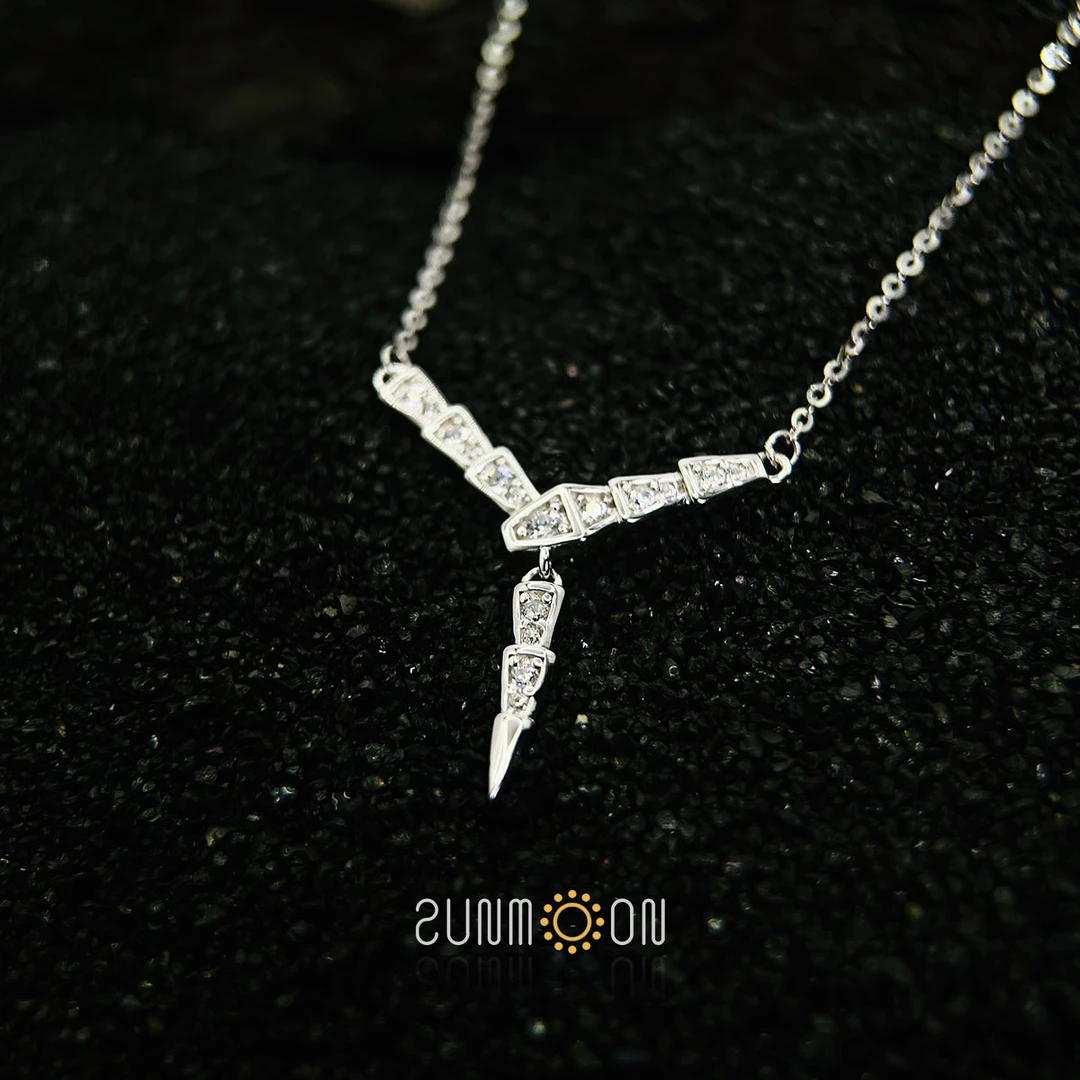 坠链均925银 SUNMOON《灵蛇系列》轻奢气质锁骨链时尚百搭高级