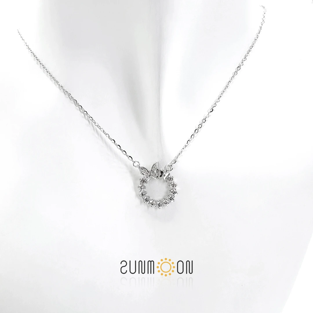 坠链均925银 SUNMOON《蝶梦花舞》项链时尚气质百搭轻奢小众简约