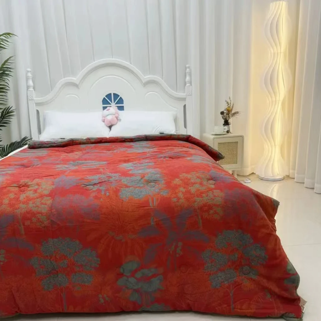 【红丛林】纯棉双层纱秋冬被200*230cm