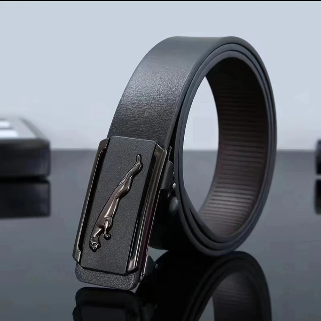 男士软皮自动扣豹子头休闲商务腰带SSSS