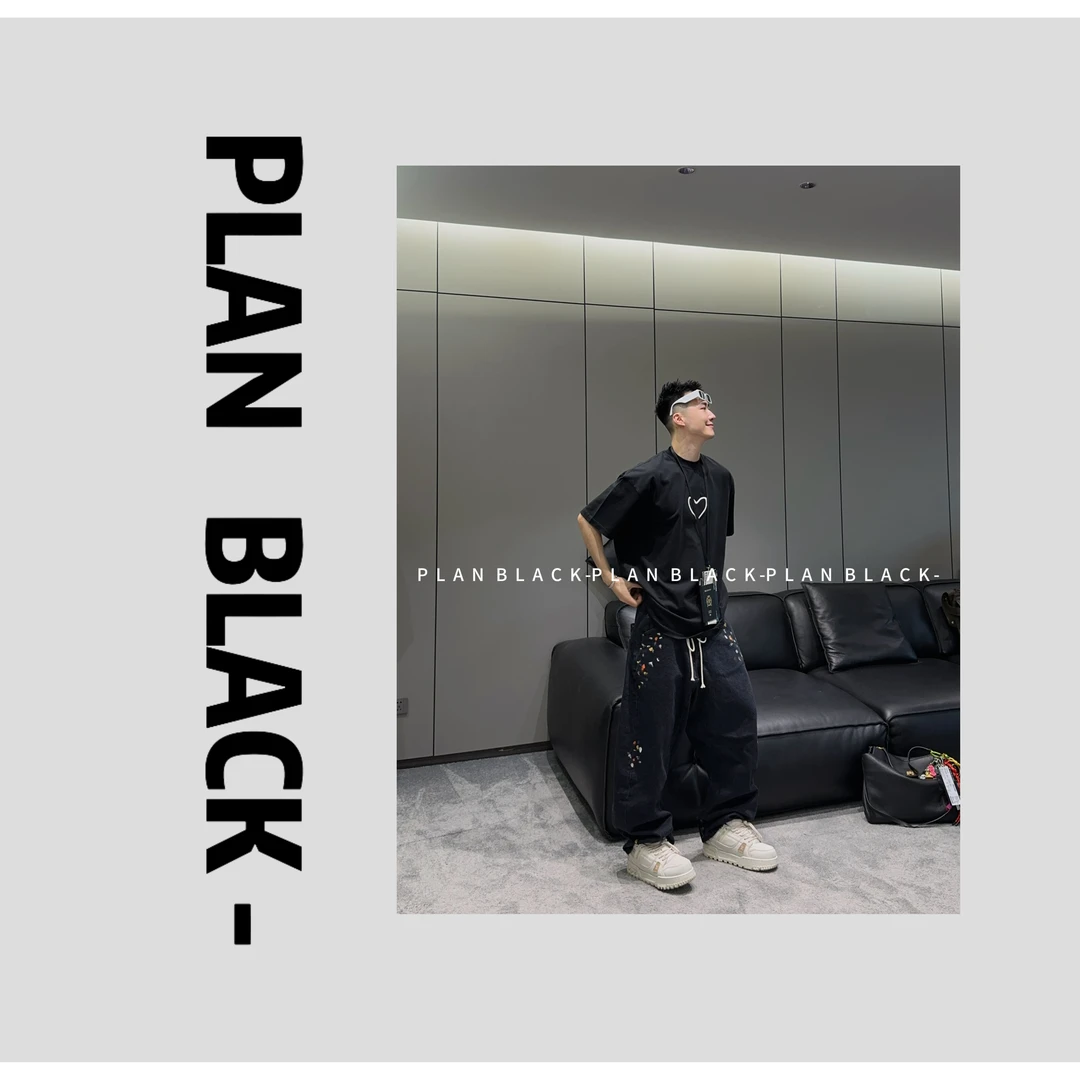 RICH陈发财【胶囊爱心】超简约！立体胶工艺情侣穿搭松弛短袖T恤3873