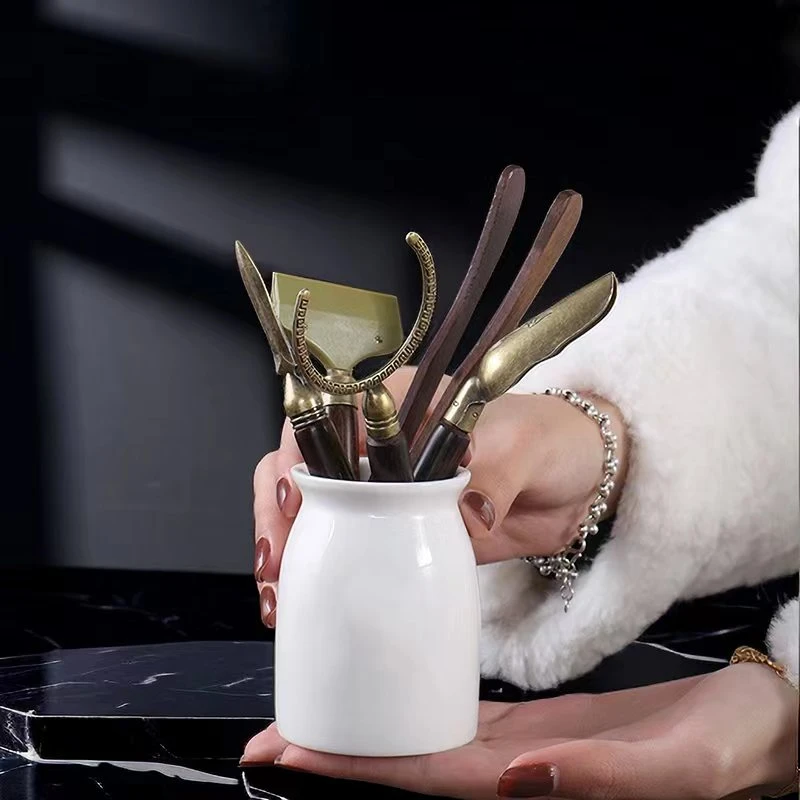 六君子套装茶具配件全套茶夹养壶笔镊子茶针茶锥茶匙茶勺茶铲笔筒