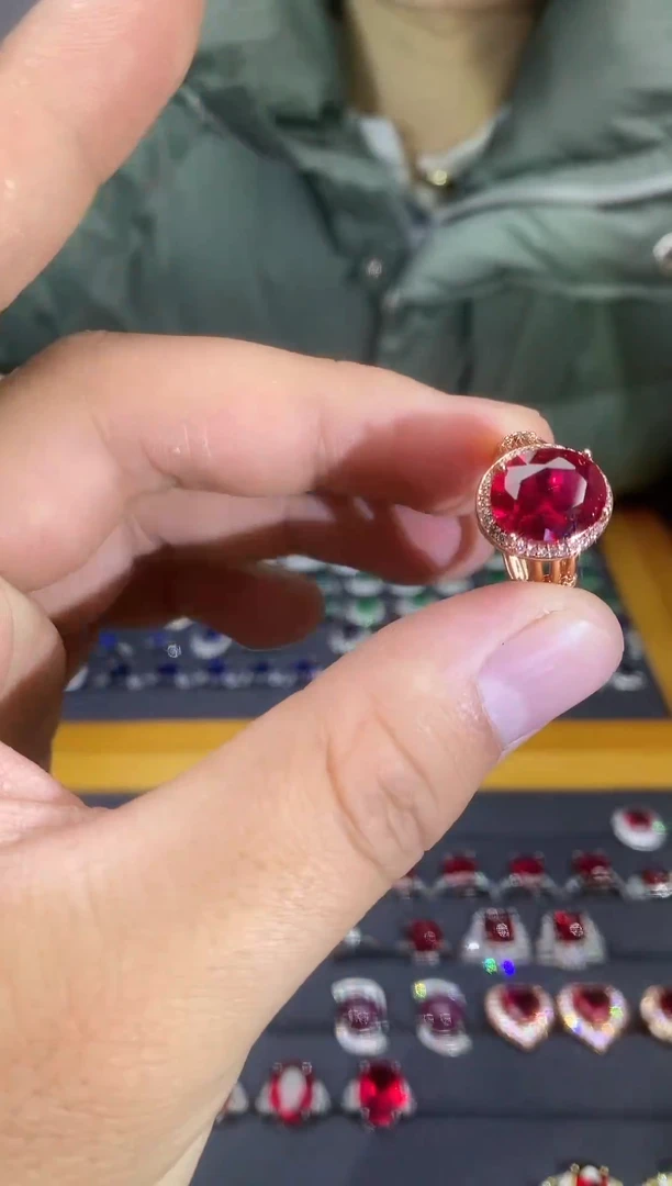 【闪购商品】红宝石戒指银S925镶嵌027