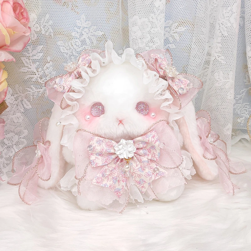 玩偶体包【栀子】手作Lolita兔包坐姿兔可爱玩偶包斜跨精美礼物