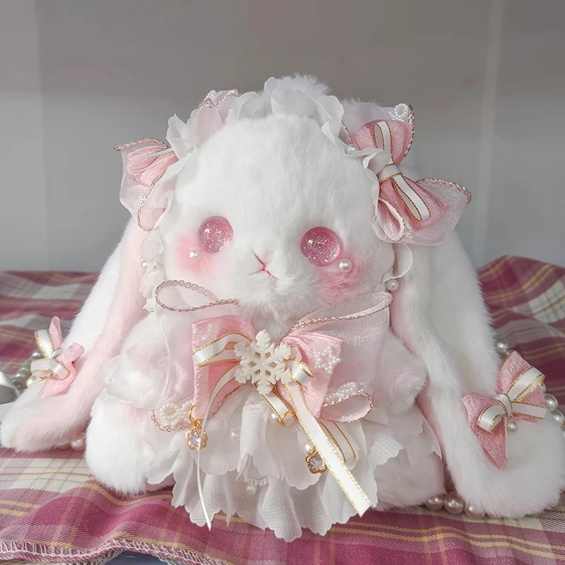 Lolita风格手作玩偶包水桶包 洛丽塔日系少女大容量双肩包可斜跨