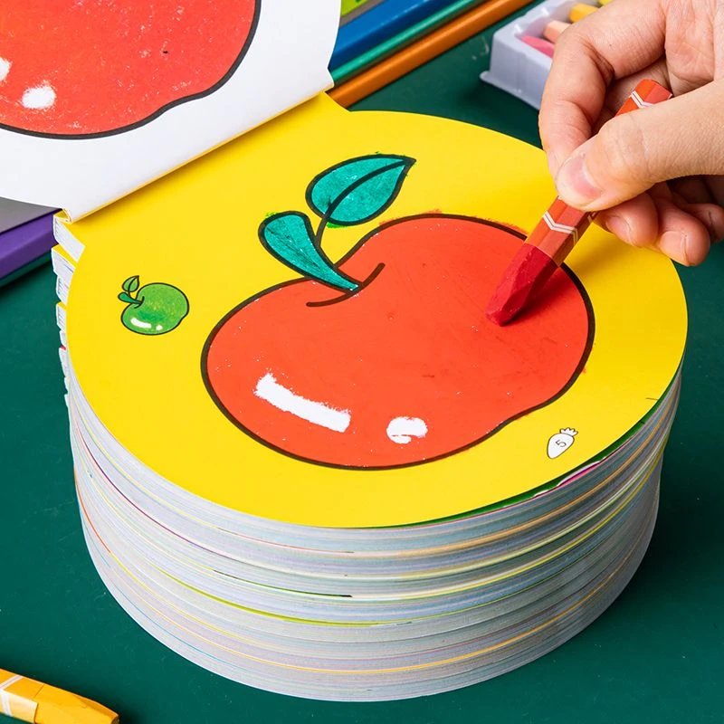 儿童涂鸦绘画本涂色画纸玩具宝宝蜡笔填色书2-3-5-6岁4幼儿园画册