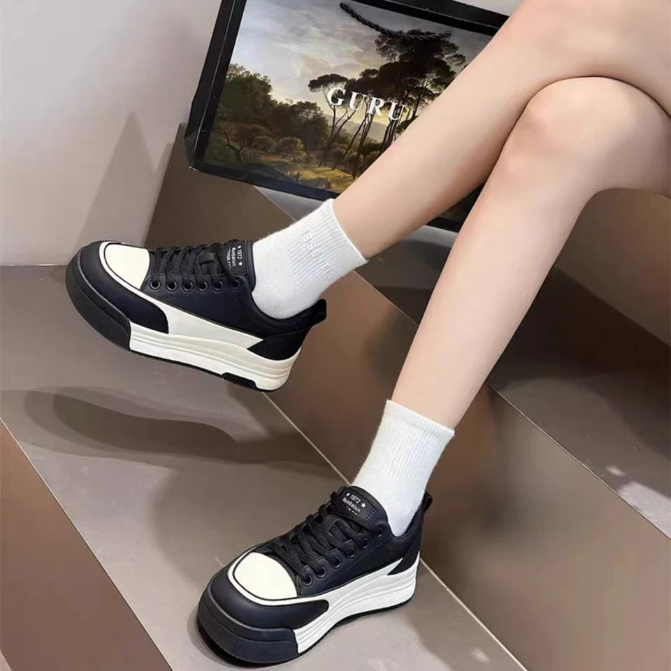Z8702-9-女鞋欧洲站2024新小白鞋休闲鞋炸街板鞋韩版拼色厚底女鞋