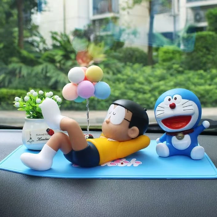 网红哆啦A梦汽车用品简单自然美观中控台手办车内车上装饰品