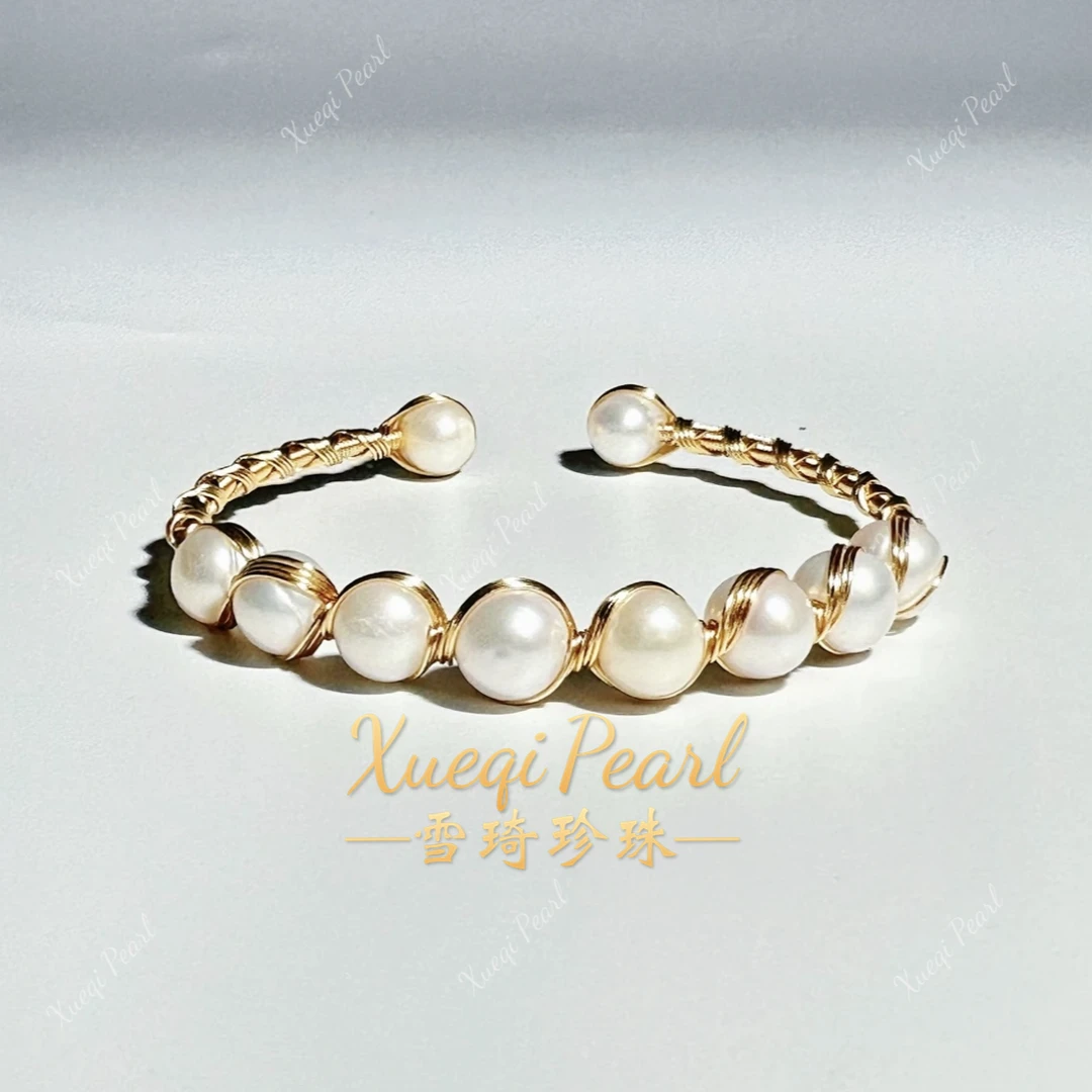 【十全十美】淡水搭珍珠手镯6-8mm多样性发一（非基地发货不带证）