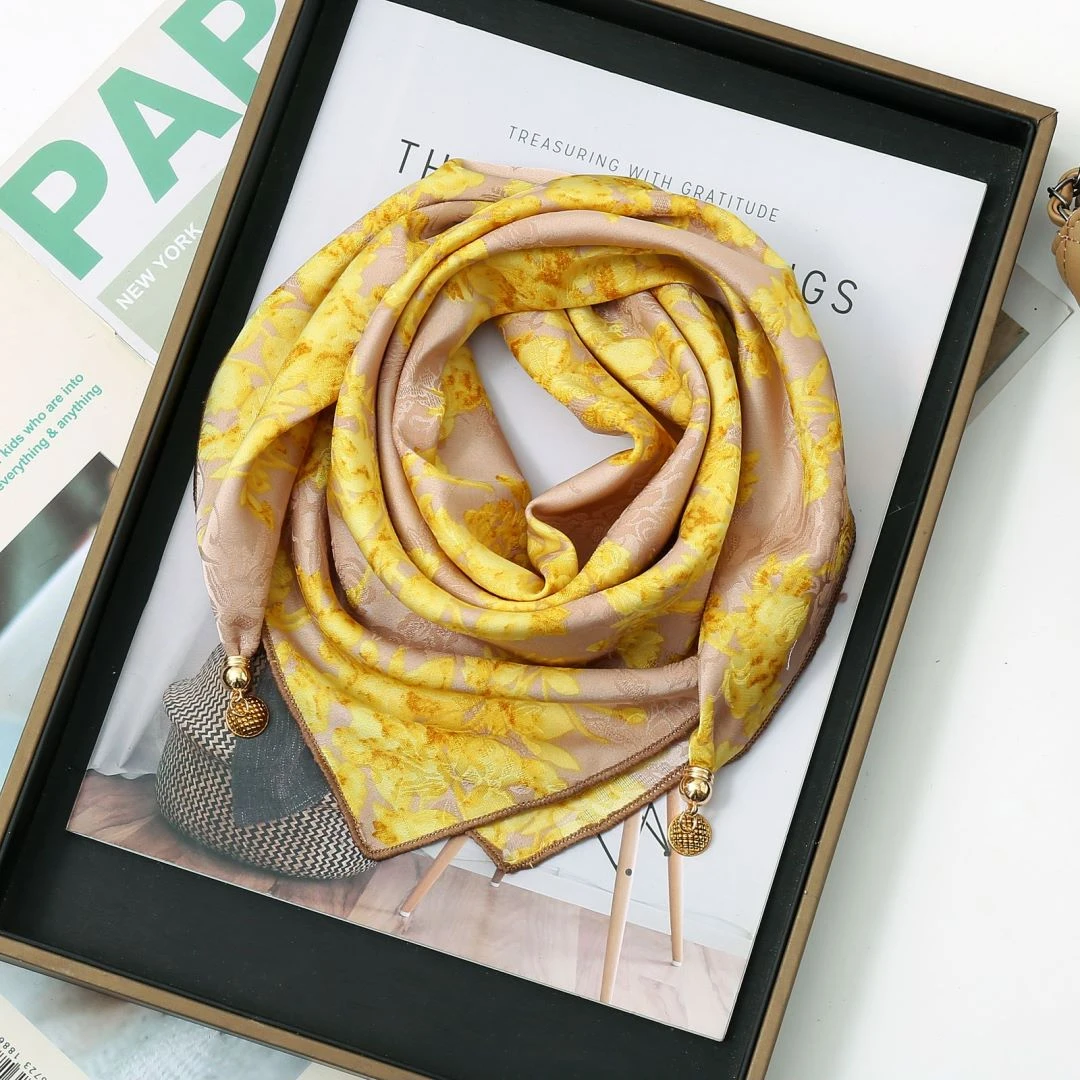 磁吸扣项链小长条丝巾女薄款围巾懒人护颈饰围脖领巾锁骨搭配衬衫