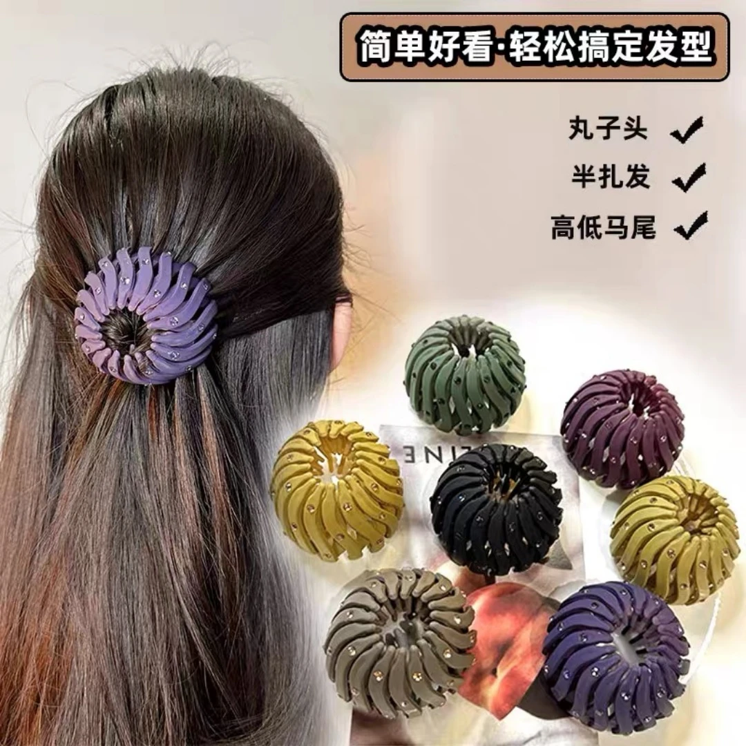 懒人鸟巢盘发器造型神器抓夹韩国网红发夹蓬松花苞头发饰日韩发抓
