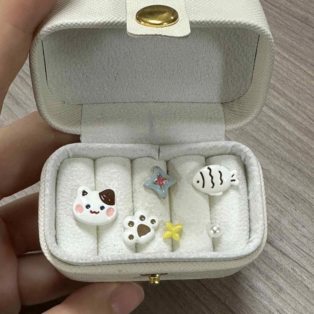 新款咪咪来了~可爱猫咪小鱼耳钉女小众设计甜美耳环森系新款ins女