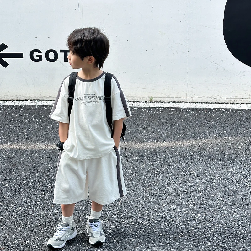 男童夏装套装短袖2024夏季休闲薄款洋气半袖宝宝休闲两件套