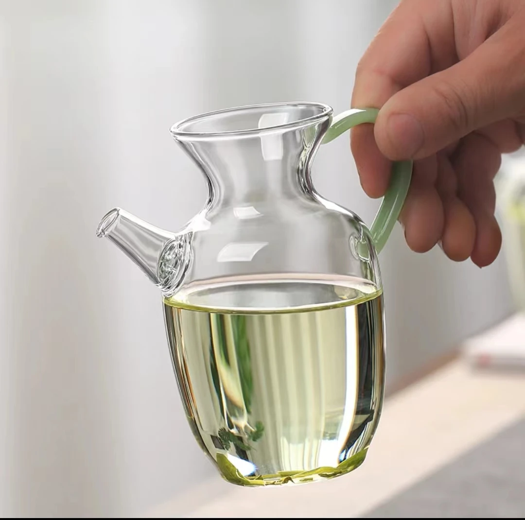 玻璃绿茶泡茶壶茶水分离耐高温可煮花茶壶如影执壶小号宋壶公道杯