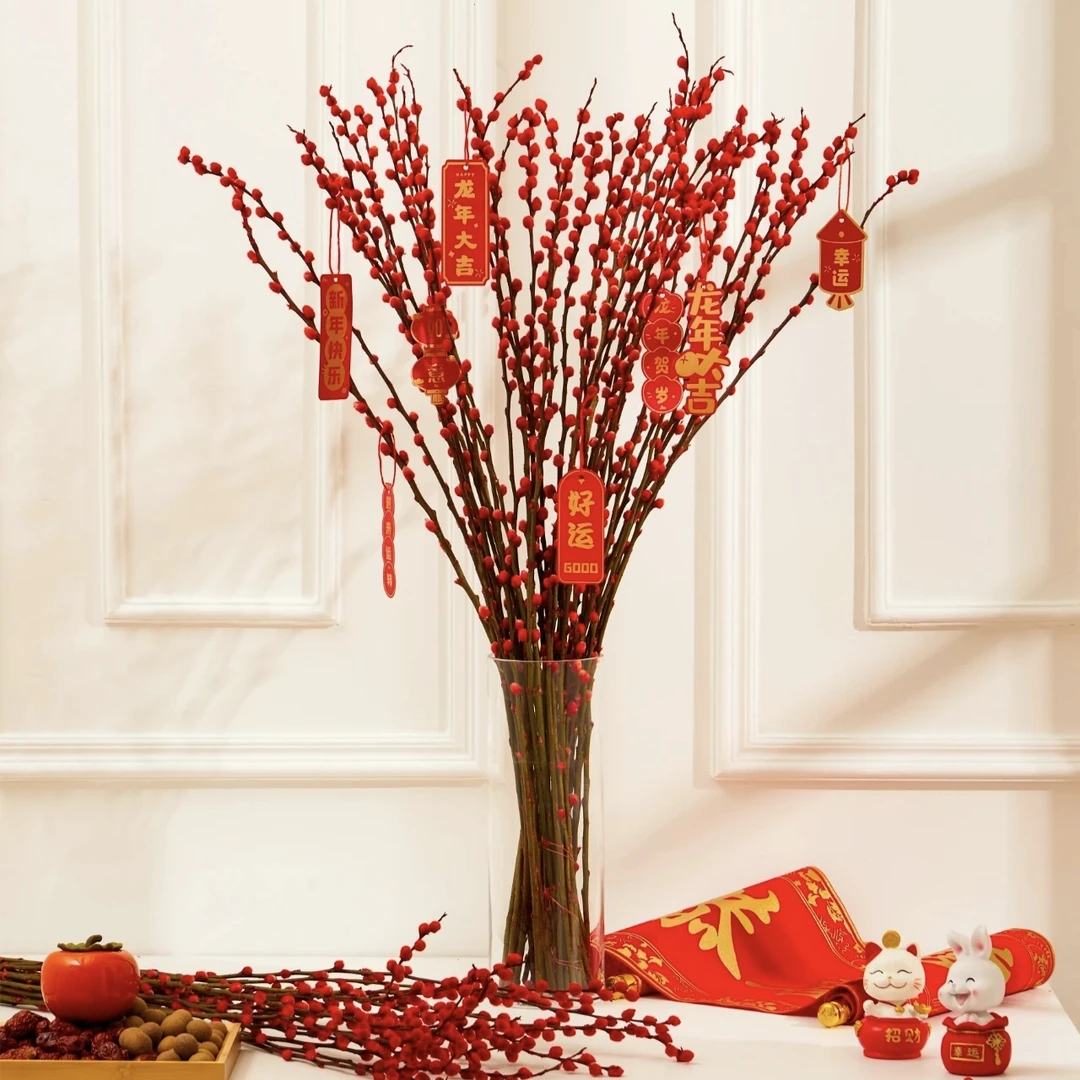 【年宵银柳】银柳ZL年宵花鲜切干放（吸色花材轻微掉色，不影响花期）