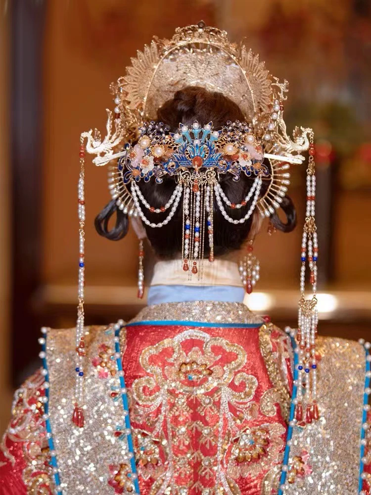 汉服头饰古风饰品套装烧然全新套装仙气古装发饰