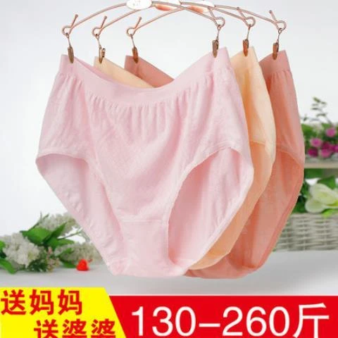 女士妈妈三角内裤 中老年高弹中高腰裤头 老太太薄款棉短裤