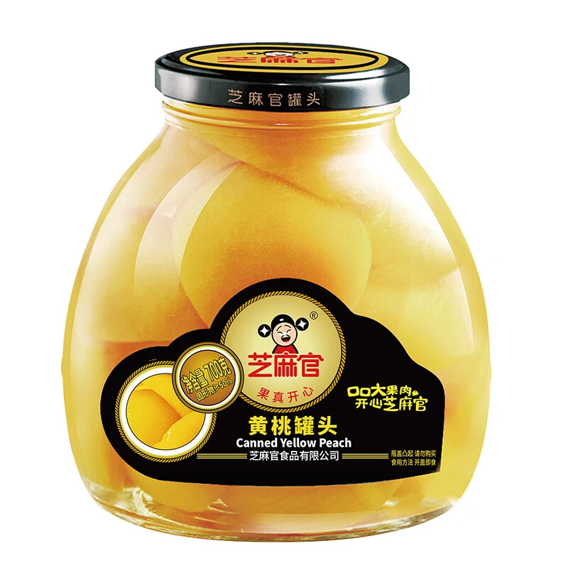 芝麻官 黄桃罐头700g
