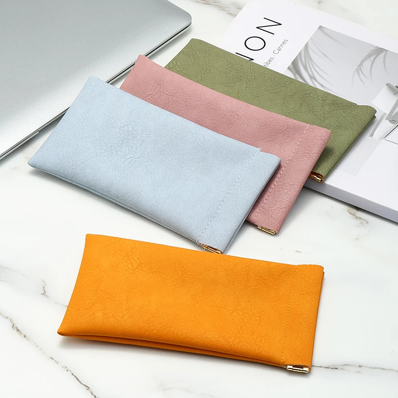 眼镜袋女墨镜太阳镜收纳盒便携弹片放卡包零钱式化妆包笔袋多功能