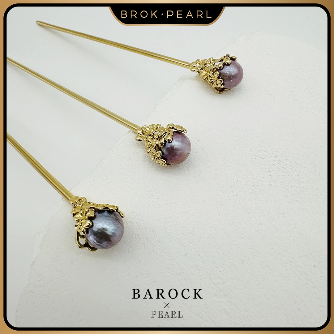 GW-74珍珠发簪炫彩巴洛克时尚新年百搭发簪/随机发货一个默认有瑕