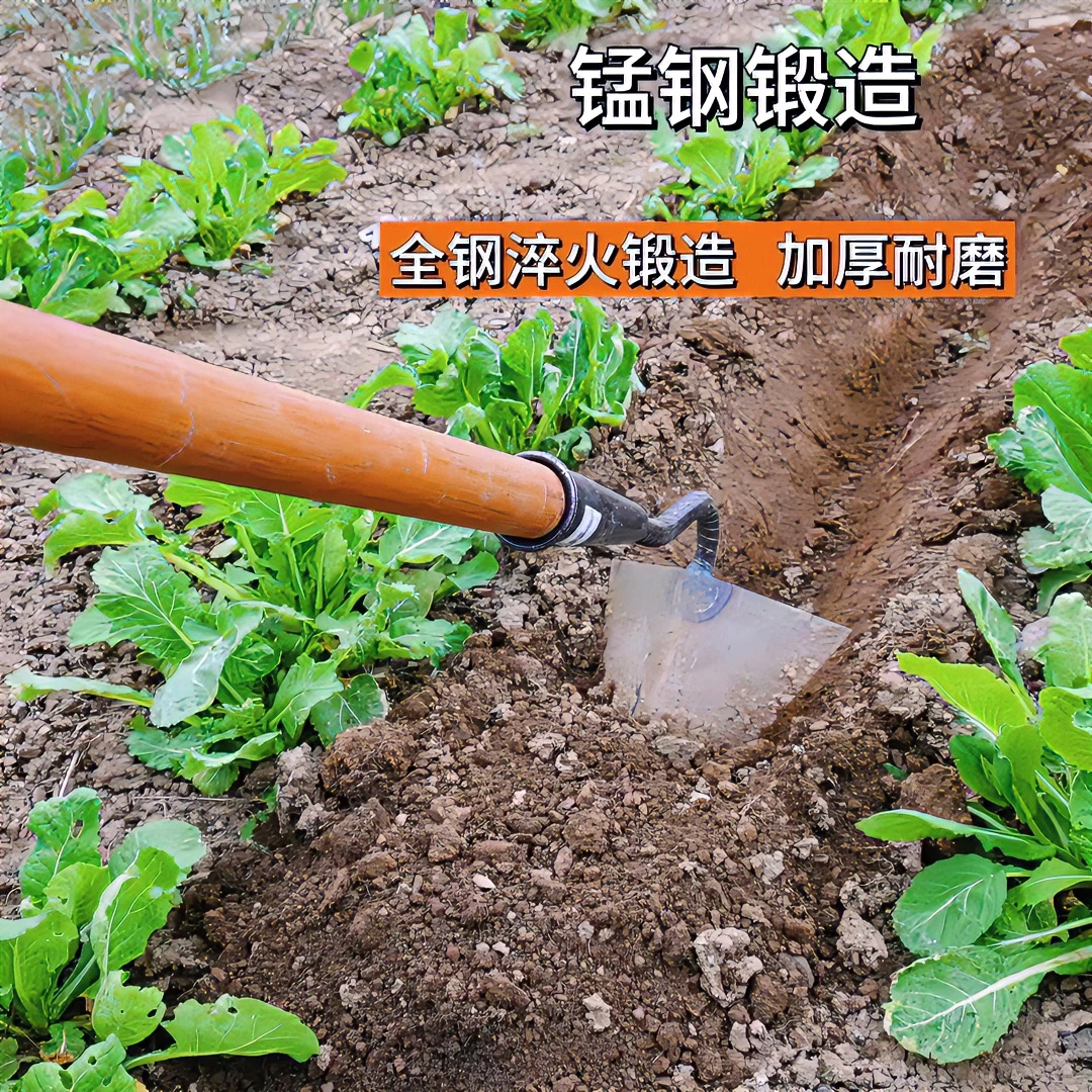 锰钢家用大号三角开沟锄挖沟农用施肥开沟起垄覆土加厚优质锰钢