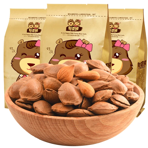 憨豆熊小银杏开口杏子120g210g袋坚果果仁原味营养香酥坚果炒货