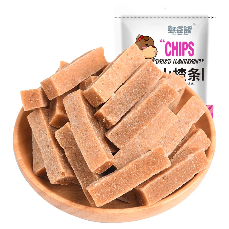 憨豆熊山楂条120g袋装无添加酸甜可口儿童孕妇解腻吃货零食休闲