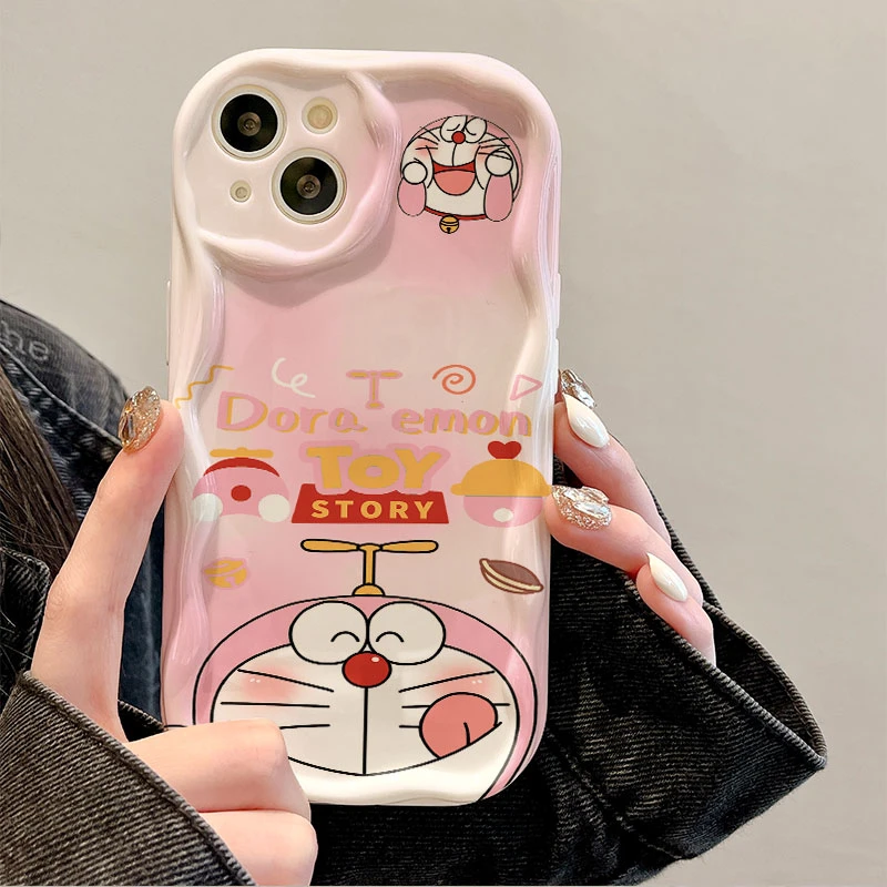 粉色叮当猫适用iPhone15pro壳苹果14promax防摔13女款11硅胶12pro