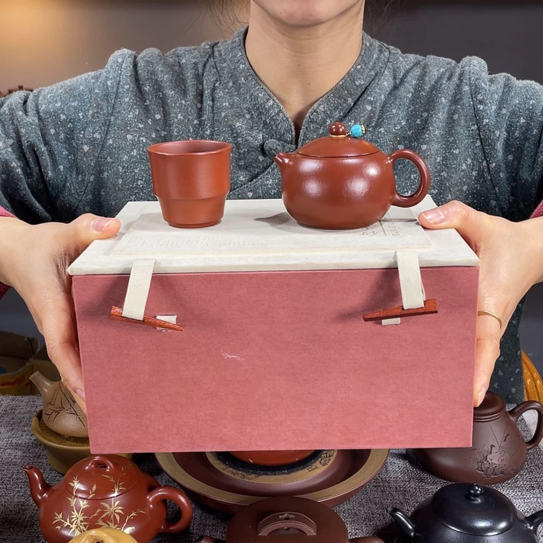 【闪购商品】紫砂茶壶小**空朱泥小煤窑西施120cc