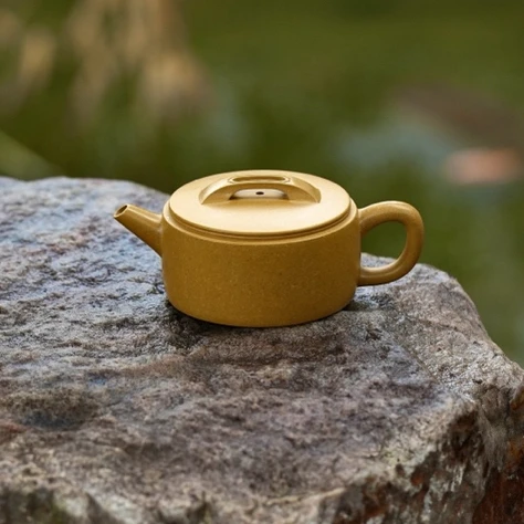 手印紫砂 汉瓦壶 原矿黄金段泥 170cc全手工紫砂壶
