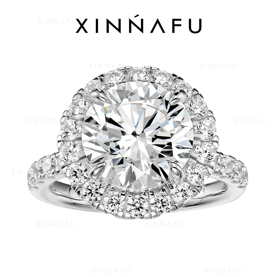 925银合成锆石戒指 4卡"大The one" 奢华高级百搭婚戒求婚戒指