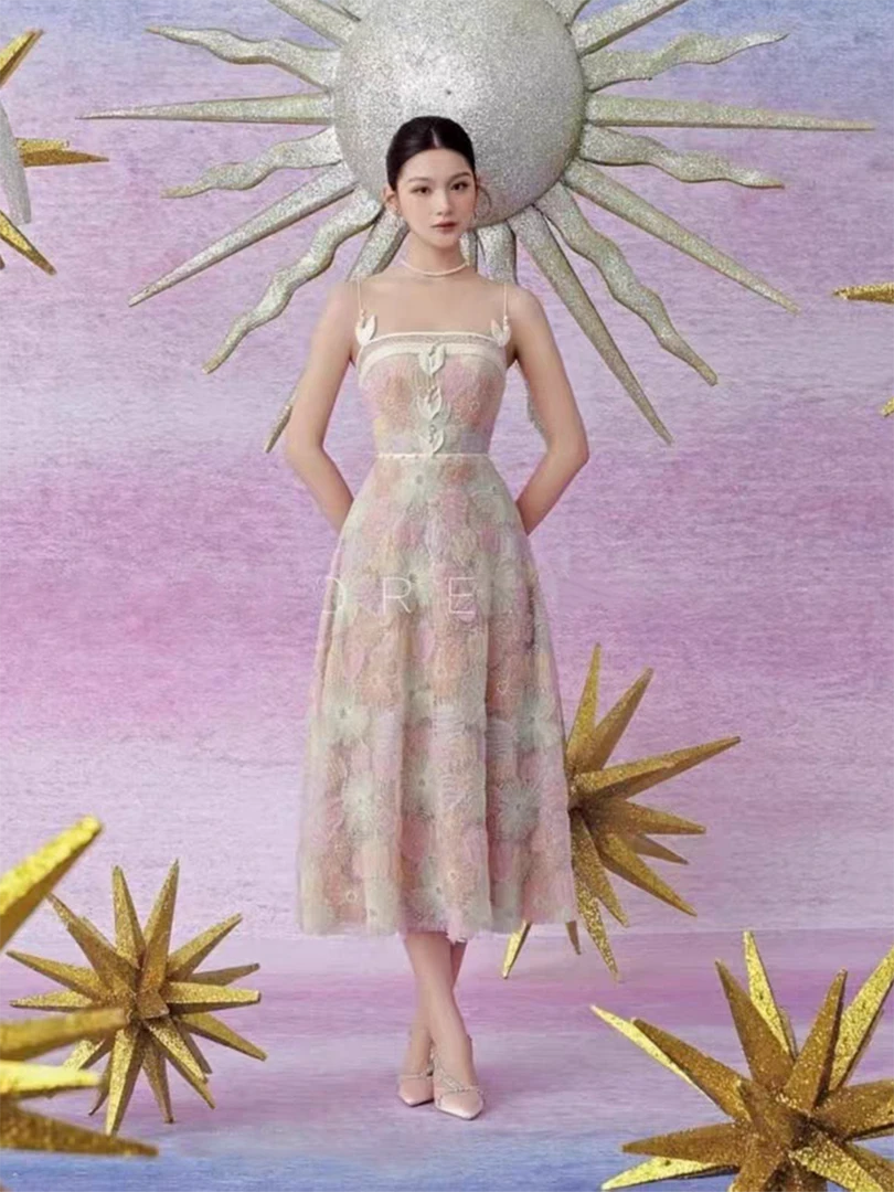 【DE MYSTERE】越南小众优雅气质甜美花朵公主女装连衣裙GSEN67994