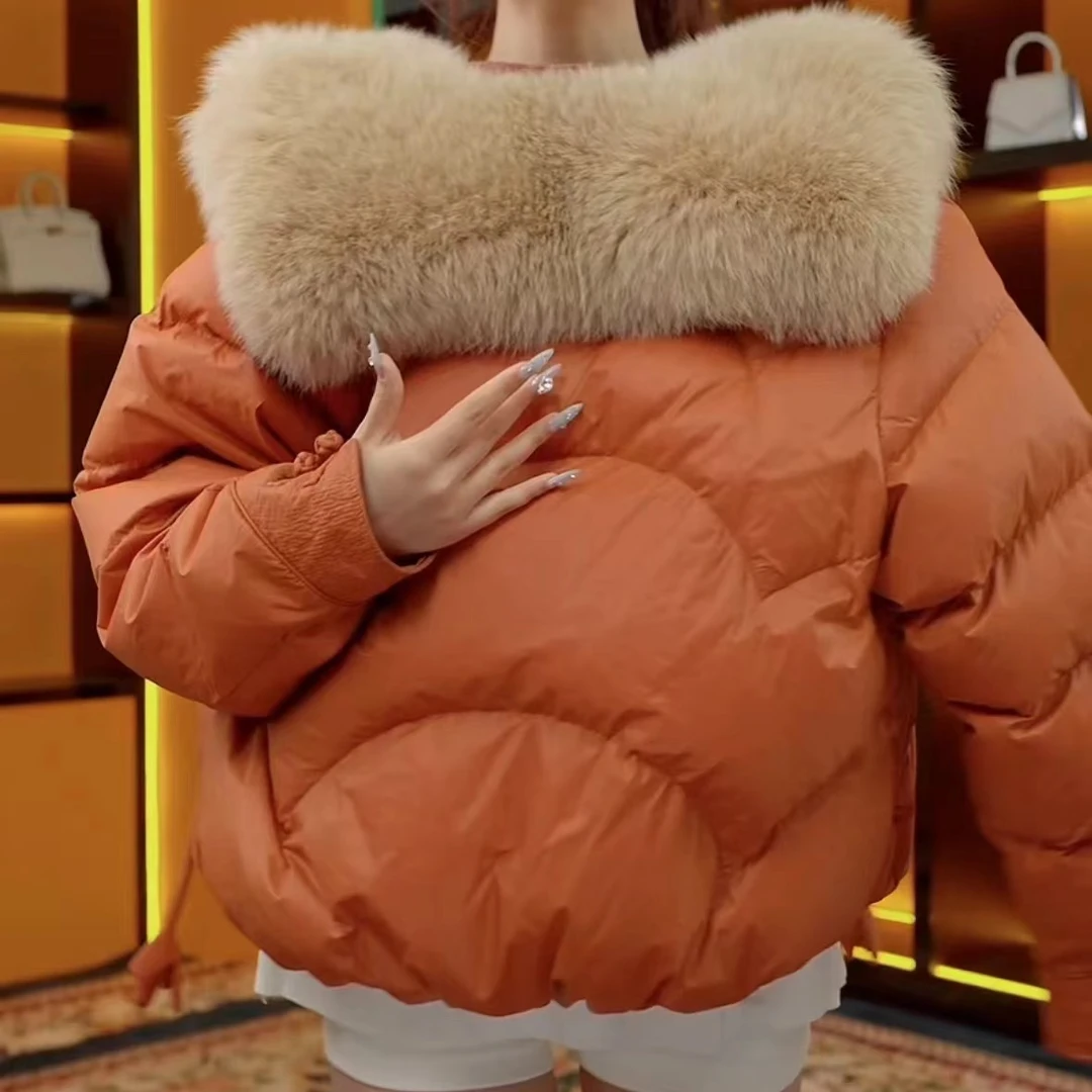 24年 冬季减龄气质时尚百搭保暖新款羽绒服Q24DY1870大毛领